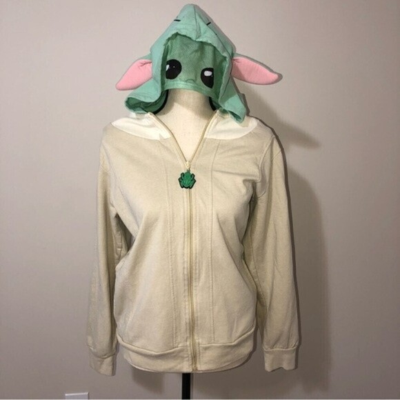 Star Wars Baby Yoda Grogu Kids Hoodie Extra Large Full Zip Unisex Mandalorian - Picture 1 of 8